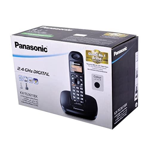 Panasonic KX-TG3611BX Digital Cordless Landline Phone (Black)