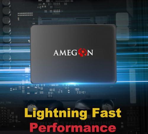 Amegon AM500S 512GB SATA 2.5-inch (6.35 cm) 3D NAND Internal Solid State Drive SSD, R-550MB/s, W-525MB/s, (AM500S-512G)