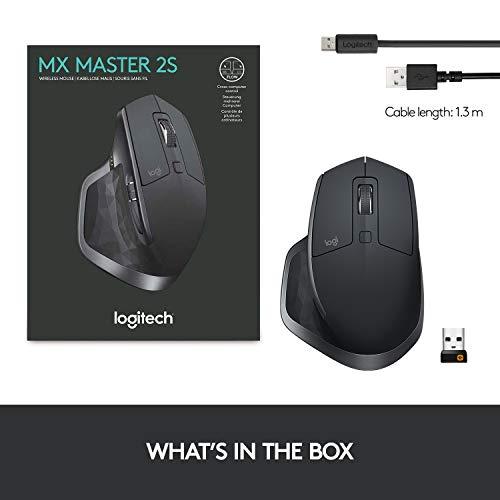 (Refurbished) Logitech MX Master 2S Wireless Mouse with Flow Cross-Computer Control and File Sharing for