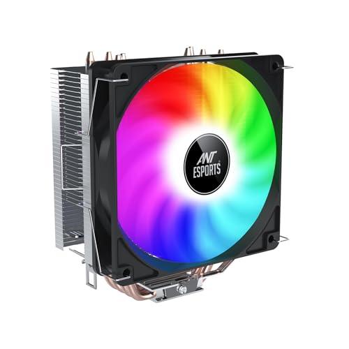 Ant Esports ICE C400 CPU Cooler/CPU Fan with Rainbow LED Fan - Black | Support Intel LGA 1700 / 115X / 1200 & AMD AM5 / AM4 / AM3+ / AM3 / AM2+ / AM2 / FM2+ / FM2 / FM1