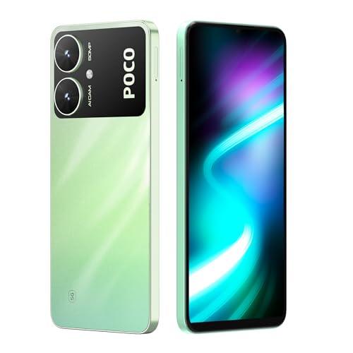 POCO M6 5G (Polaris Green, 4GB RAM, 128GB Storage) | MediaTek Dimensity 6100+ 5G Processor | 5000 mAh Battery + 18W Fast Charging | 50 MP AI Dual-Camera System & Side Fingerprint Sensor