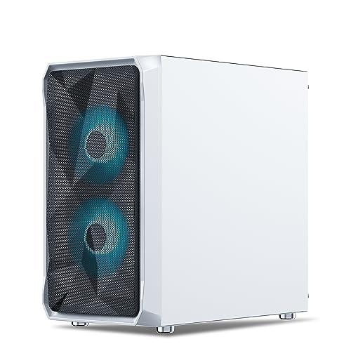 Ant Esports 100 Air Mini M-ATX Computer Case/Gaming Cabinet - White | Support M-ATX, ITX, | Pre-Installed 2 Rainbow Fans at Front