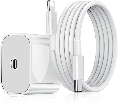 Dr Vaku® 20W PD Type C Adaptor for iPhone Original Pd Fast Wall Charger with Type C to Lightning Cable for iPhone 14/14 Plus/14 Pro/14 Pro Max, 13/12/11 Series, Ipad (Adapter+Cable)