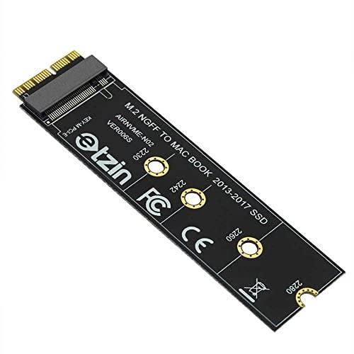 Etzin M.2 NVME SSD Convert Adapter Card Compatible with MacBook Air Pro Retina (Year 2013-2017), NVME/AHCI SSD Upgraded Kit for A1465 A1466 A1398 A1502-(EPL-404HS)