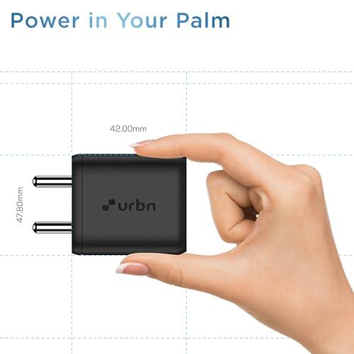 URBN 20W USB C iPhone GaN Charger | 2X Faster Charging | Power Delivery (PD) Adapter | Made in India | iPhone 15/14/13/12/11/Pro/Max/Mini | Samsung Galaxy | OnePlus, Pixel, Mi Redmi & More