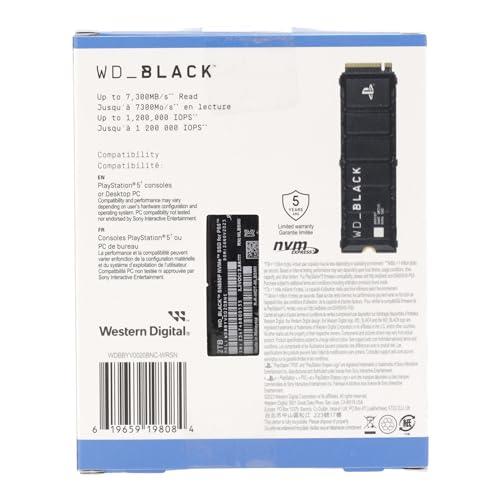 WD_Black SN850P NVMe SSD for PS5 2TB, PCIe Gen 4, Upto 7300MB/s Read, Certified by Sony