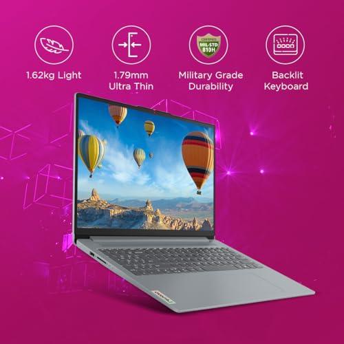 Lenovo IdeaPad Slim 3 13th Gen Intel Core i7-13620H 15" (38.1cm) FHD IPS 300 Nits Thin & Light Laptop (16GB/512GB SSD/Win 11/MSO 21/1Yr ADP Free/Alexa built-in/3 mon Game Pass/Grey/1.6Kg), 83EM008GIN