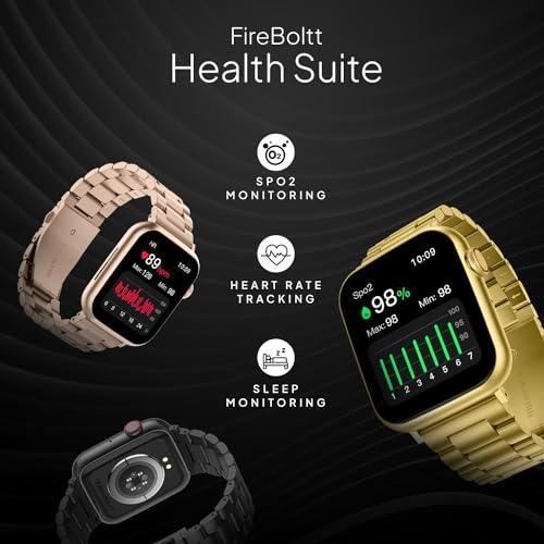 Fire-Boltt Lumos Stainless Steel Luxury Smart Watch with 1.91” Large Display, Bluetooth Calling, Voice Assistant, 100+ Sports Modes - Triveni World