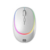 Portronics Toad IV Bluetooth Mouse with 2.4 GHz Wireless (Dual Connectivity), Rechargeable, Connect up to 3 Devices, RGB Lights, Adjustable Optical DPI, for Laptop, PC, Tablet, Smartphone (White)