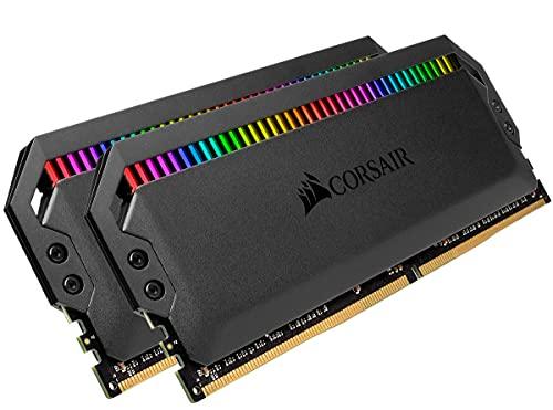 Corsair Dominator Platinum RGB 16 GB (Pack of 2), Total 32 GB, DDR4 3600 (PC4-28800) C18 1.35V AMD Optimised Memory- Black