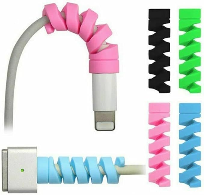 HUMBLE® Spiral Charger Cable Protector Data Cable Saver Charging Cord Protective Cable Cover (25 Pieces)