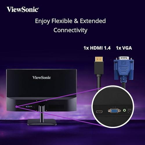 ViewSonic (Originated in USA) 24 Inch FHD IPS Monitor for Home and Office Use, 100 Hz, 1 MS Response time, AMD Free Sync, Dual Speaker, Wall Mount, Bezel Less, Eye-Care, Srgb104%, HDMI, VA2432-MH