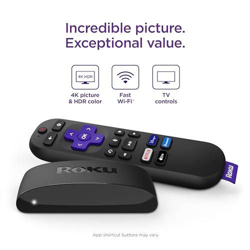 Roku Express 4K+ | Roku Streaming Device 4K/HDR, Roku Voice Remote, Free & Live TV