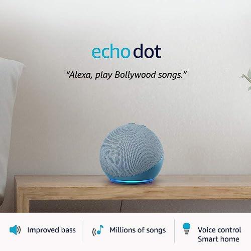 Echo Dot (4th Gen, 2020 release)| Smart speaker with Alexa (Blue)