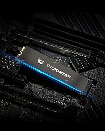 Acer Predator GM7000 2TB NVMe Gaming SSD - M.2 2280 PCIe Gen4 (16 Gb/s) x 4, 3D TLC NAND PC Internal Solid State Hard Drive with DDR4 DRAM Cache Up to 7400 MB/s - BL.9BWWR.106