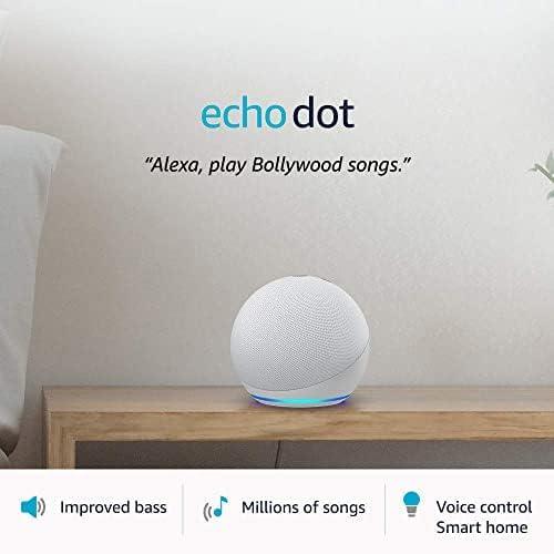 Certified Refurbished Echo Dot (4th Gen, 2020 release)| Smart speaker with Alexa (White)