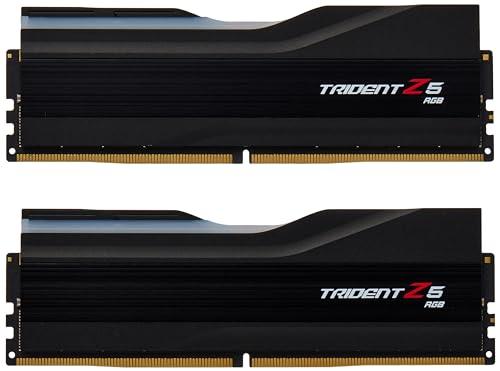 G.Skill Trident Z5 RGB (Intel XMP) 64GB (2 x 32GB) DDR5 6000 MHz CL30-40-40-96 1.40V Dual Channel Desktop Memory/RAM - F5-6000J3040G32GX2-TZ5RK