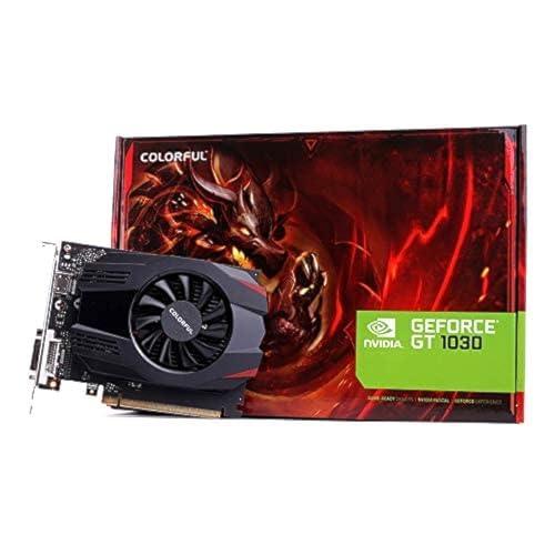 Colorful GeForce GT 1030 4GB DDR4 RAM GDDR4 Pci_e Graphics Card with Single Fan (GT1030 4G-V) Can Play Most of AAA Game Titles 64 bit 1152 Mhz Clock Speed GTA V Can be Played 3 Years Warranty