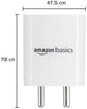 Amazon Basics 24 Watts Phone Charger for Type C Adapter with Charging Without Cable Easy to Carry Dual Output (White)