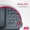 Beetel G10 Newly Launched, Corded Landline, Ringer LED Indication, Desk and wall Mountable, 3 step Ringer Volume Control, Tone/Puls/Flash/Pause/Redial, TEC Certified (G10 Black)