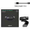 Logitech C920 HD Pro Webcam - 1080p, Optical, Full HD Streaming Camera for Widescreen Video Calling and Recording, Dual Microphones, Autofocus, Compatible with PC - Desktop Computer or Laptop - Black - Triveni World