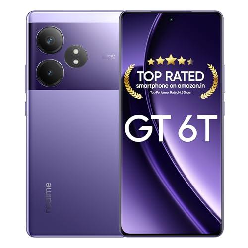 realme GT 6T 5G (Miracle Purple,8GB RAM+256GB Storage) | India's 1st 7+ Gen 3 Flagship Chipset | 1.5M + AnTuTu Score | 5500mAh+120W | The World's Brightest Flagship Display