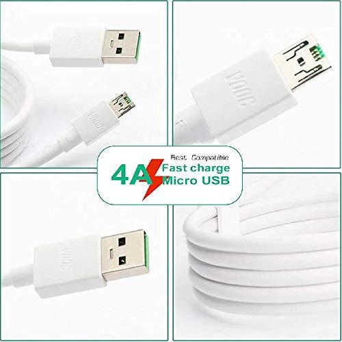 MYVN 20W Flash Super Vooc Micro Usb 7 Pin Data Sync Fast Charging Cable For Cellular Phones Oppo Reno/Oppo F9 Pro/ F11 Pro Upto 4Amp For All Oppo Smartphones