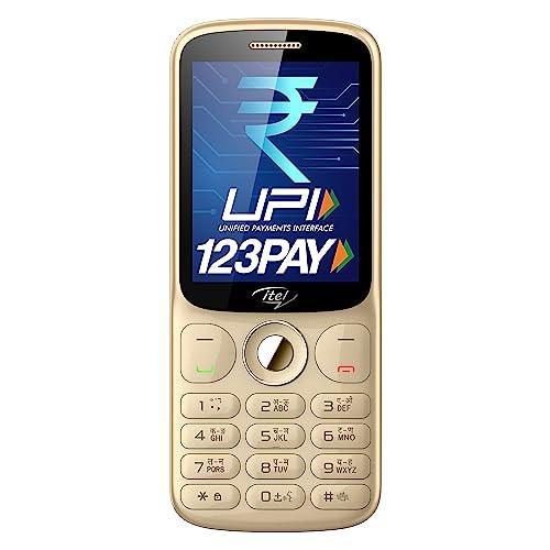 itel SG600 Keypad Mobile Phone with 2.8 inch Display|1900mAh Battery|UPI Pay|Crystal Clear Calls | 4 Hour Service|1.3 MP Camera with Flash |Kingvoice|Metal Finish|Champagne Gold - Triveni World