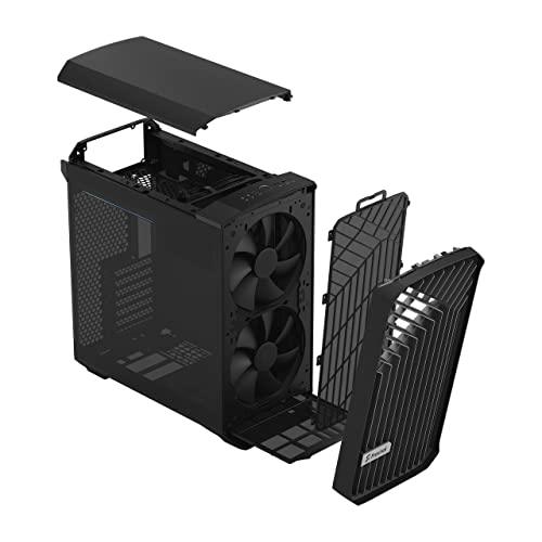 Fractal Design Torrent Compact Black Tempered Glass TG Dark Tint Window High-Airflow Mid Tower Computer Case/Cabinet/Chassis - FD-C-TOR1C-01