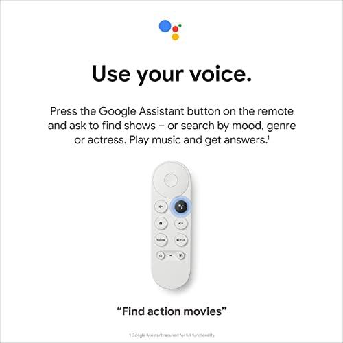 Chromecast with Google TV (HD) - Streaming Stick Entertainment On Your TV with Voice Search - Watch Movies, Shows, and Live TV in 1080p HD - Snow