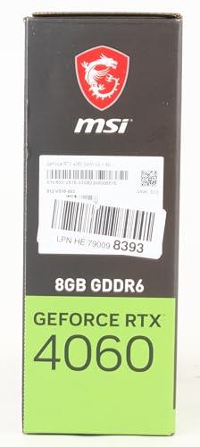 MSI Geforce RTX 4060 Gaming X 8G Gaming Graphic Card - Nvidia Geforce RTX 4060 Gpu, 8Gb Gddr6 128-Bit, 17 Gbps, Pci Express 4 nterface, Upto 2595 Mhz, Torx Fan 5.0, Pci_E