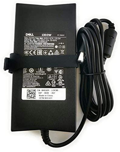 Dell 130W 240V Slim 7.4 MM Pin Laptop Charger Adapter For Alienware, Inspiron 15, Latitude, Precision And Vostro 15 Models - Black Without Power Cord