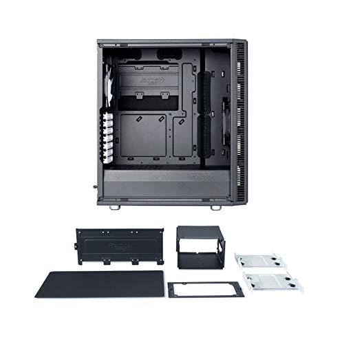 Fractal Design Define C ATX Mid-Tower Gaming Cabinet Case with Two Pre-Installed Dynamic X2 GP-12 Fans and Easy Clean Filters (FD-CA-DEF-C-BK), Black