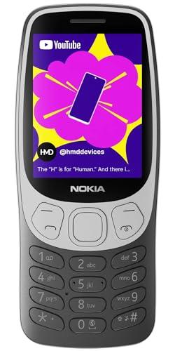 Nokia 3210 4G | All-new Classic Keypad Phone with Dual SIM, YouTube, Scan & Pay UPI, Rear Camera, Wireless FM Radio, MP3 Player, Bluetooth & USB Type C | Grunge Black