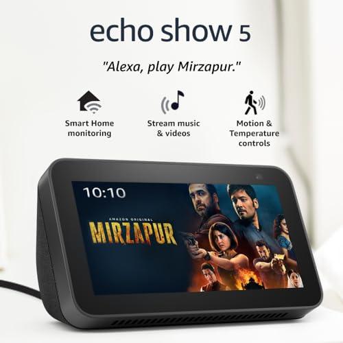 Amazon Echo Show 5 (2nd Gen) - Smart speaker with 5.5" screen, crisp sound and Alexa (Black)