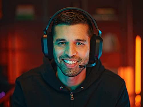 Corsair HS80 RGB Wireless Premium Gaming On Ear Headset with Dolby Atmos Audio (Low-Latency, Omni-Directional Microphone, 60ft Range, Up to 20 Hours Battery Life, PS5/PS4 Wireless Compatibility) Black