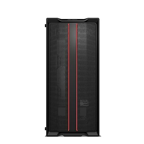 Ant Esports SX3 Mid- Tower Computer Case/Gaming Cabinet - Black | Support E-ATX, ATX, Micro-ATX, Mini-ITX | Pre- Installed 1 Rear Fan