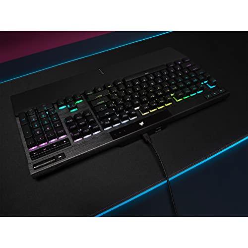 Corsair K70 RGB PRO Wired Mechanical Gaming Keyboard (Cherry MX RGB Red Switches: Linear and Fast, 8,000Hz Hyper-Polling, PBT Double-Shot PRO Keycaps, Soft-Touch Palm Rest) QWERTY, NA - Black