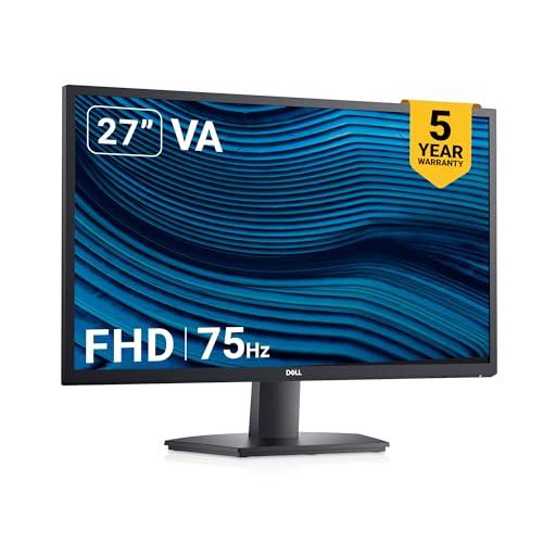 Dell-SE2722H 27" (68.58 cm) FHD Monitor 1920 x 1080 at 75Hz, VA Panel, Brightness: 250 cd/m², Contrast Ratio 3000:1, HDMI & VGA, Tilt Adjustment, AMD FreeSync, Flicker-Free, Low Blue Light Technology