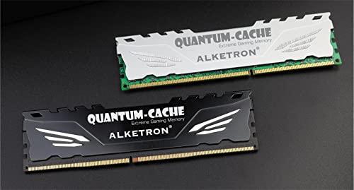 ALKETRON Quantum Cache – 8GB DDR4 3200MHz CL16 RAM UDIMM(SDRAM) PC4-25600 - Over clocked Gaming Desktop PC Memory with Heat Sink - XMP Compatible - 3 Year replacement warranty