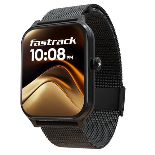 Fastrack New Limitless Classic|Large 1.91" Super UltraVU Display|Functional Crown|Highest 320x385 Pixel Resolution|SingleSync BT Calling|100+ Sports Modes|Metal Case Premium Smartwatch - Black Mesh - Triveni World