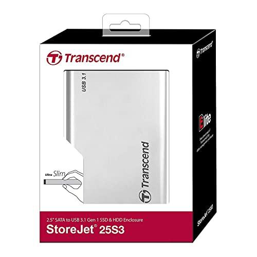 Transcend 6.35 cm (2.5") Portable internal HDD/SSD Enclosure Casing 25S3 - USB 3.1