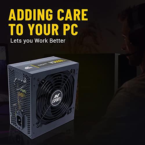 Ant Esports VS600L Non-Modular High Efficiency Gaming Power Supply/PSU with 1 x PCIe and 120mm Silent Fan