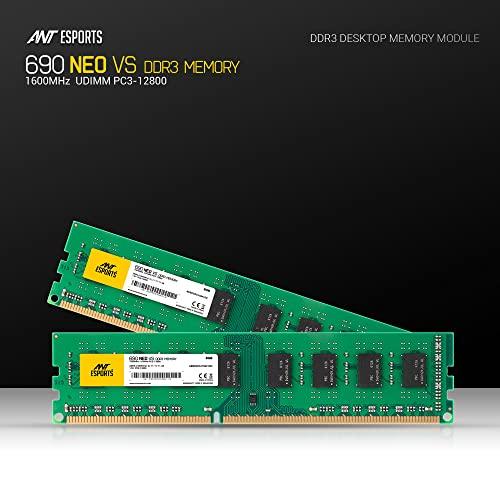 Ant Esports 690 NEO VS 8GB (1 * 8GB) DDR3 1600 MHz CL 11-11-11-28 U-DIMM Desktop Memory - AE8GD3U16M16C