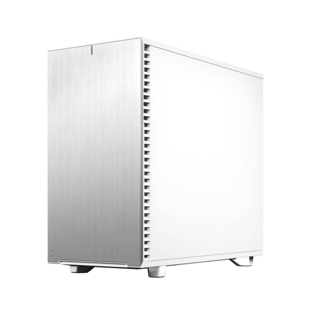 Fractal Design Define 7 White Solid E-ATX Mid-Tower Gaming Cabinet Case with Three Pre-Installed Dynamic X2 GP-14 Fans and Anodized Aluminum Front Panel (FD-C-DEF7A-09)