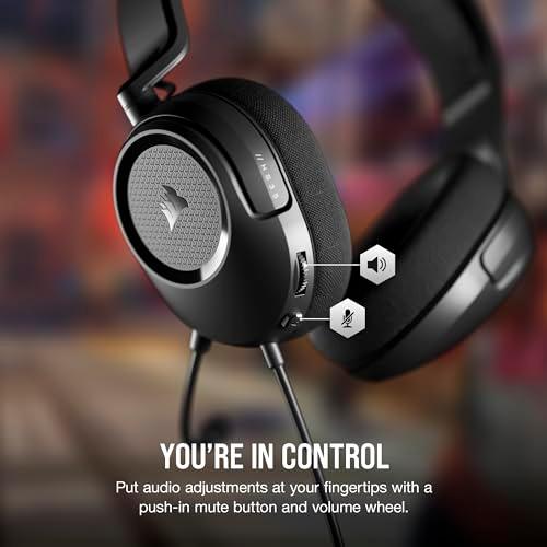 Corsair Hs35 V2 Multiplatform Gaming On Ear Headset, Carbon