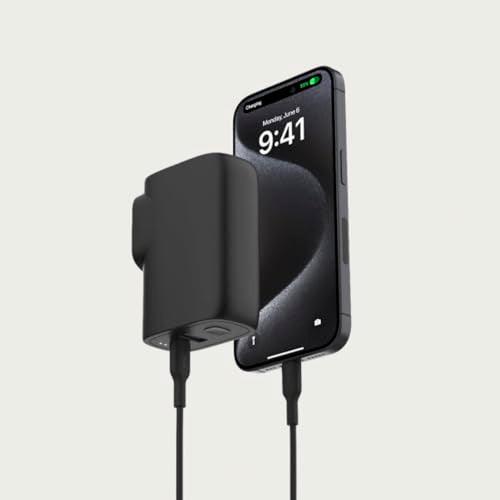 Belkin USB-C Hybrid Wall Charger | 25W Pps + 5K Power Bank | for iPhone 16, 15, 14, 13 | Black