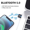 Tobo USB Bluetooth 5.0 Adapter Dongle for PC Laptop Desktop Stereo Music and Call Keyboard Mouse Support Windows 10 8.1 8 7 XP Vista(Install Driver First) Not Support in Linux-(TD-851WA-01)