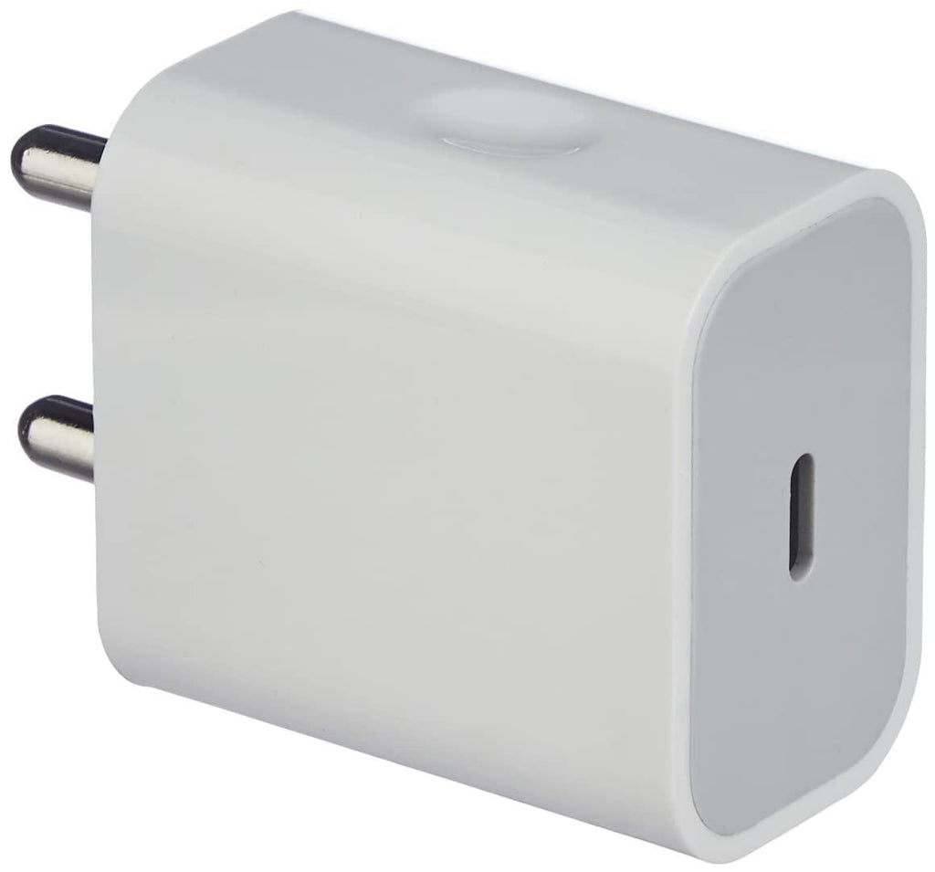 amazon basics 20 Watts Phone Charger for Type C Adapter with Charging without Cable Easy to Carry(White)