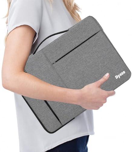 DYAZO 15" to 15.6 Inch Laptop Sleeve/Cover with Handle & Two Front Accessories Pockets Compatible for Apple, Dell, Lenovo, Asus, Hp, Samsung, Mi, MacBook and Other Notbooks (Grey)